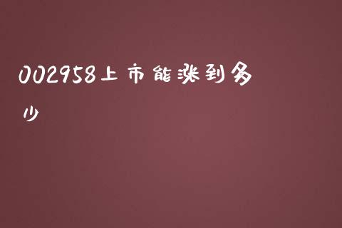 002958上市能涨到多少_https://cj006.lansai.wang_全球市场_第1张