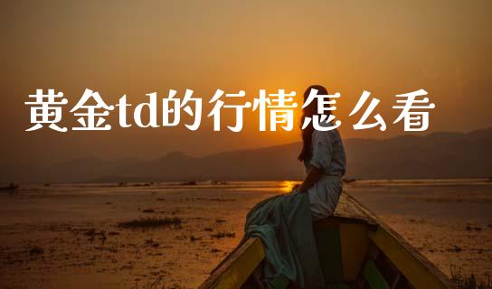黄金td的行情怎么看_https://cj006.lansai.wang_债券资讯_第1张