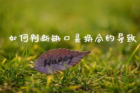 如何判断缺口是换合约导致_https://cj006.lansai.wang_金融监管_第1张