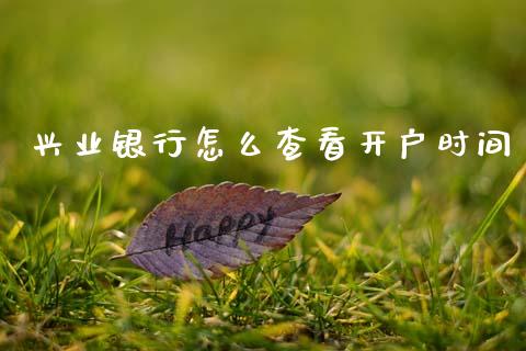 兴业银行怎么查看开户时间_https://cj006.lansai.wang_全球市场_第1张