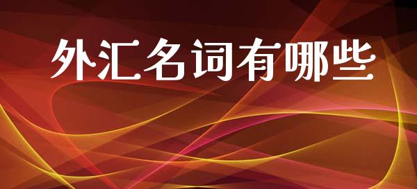外汇名词有哪些_https://cj006.lansai.wang_期货开户_第1张