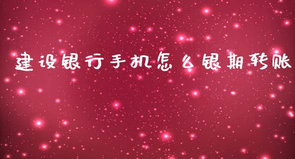 建设银行手机怎么银期转账_https://cj006.lansai.wang_财经新闻_第1张