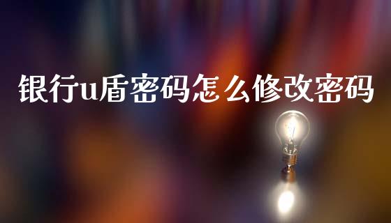 银行u盾密码怎么修改密码_https://cj006.lansai.wang_金融监管_第1张