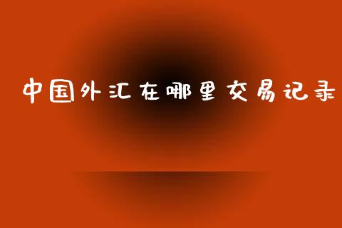 中国外汇在哪里交易记录_https://cj006.lansai.wang_外汇交易_第1张