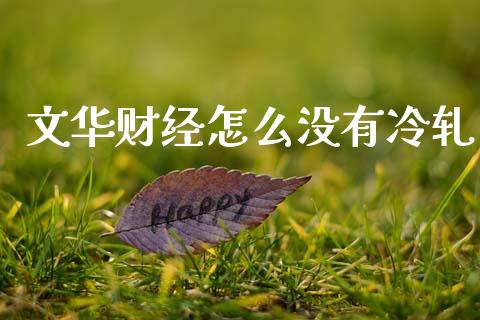 文华财经怎么没有冷轧_https://cj006.lansai.wang_财经新闻_第1张