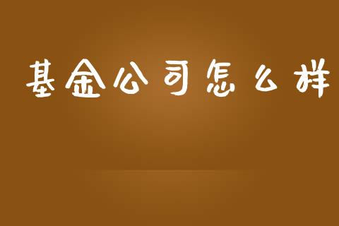 基金公司怎么样_https://cj006.lansai.wang_全球市场_第1张