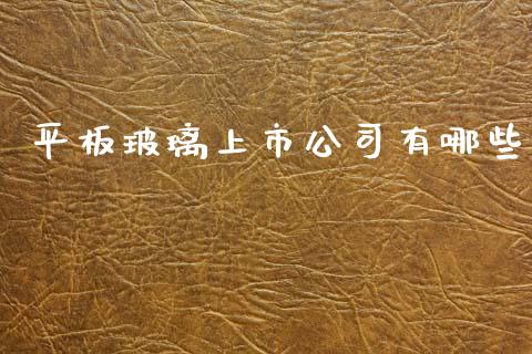 平板玻璃上市公司有哪些_https://cj006.lansai.wang_全球市场_第1张