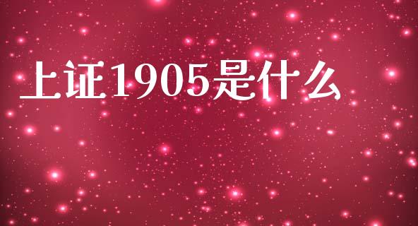 上证1905是什么_https://cj006.lansai.wang_期货开户_第1张