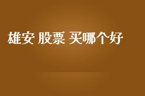 雄安 股票 买哪个好_https://cj006.lansai.wang_金融监管_第1张