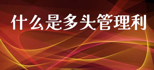 什么是多头管理利_https://cj006.lansai.wang_金融监管_第1张