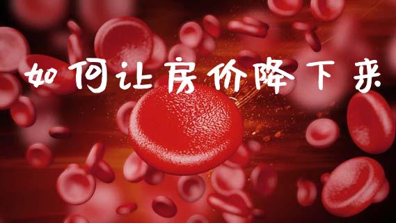 如何让房价降下来_https://cj006.lansai.wang_金融监管_第1张