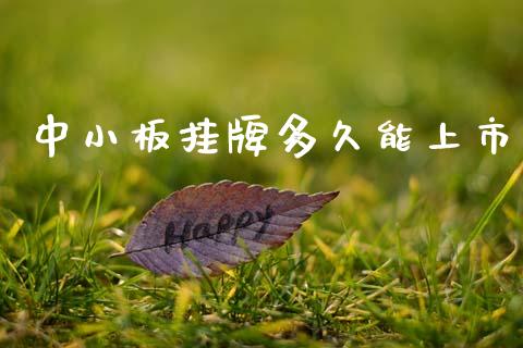 中小板挂牌多久能上市_https://cj006.lansai.wang_债券资讯_第1张
