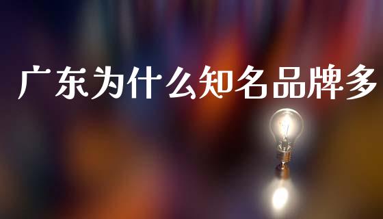 广东为什么知名品牌多_https://cj006.lansai.wang_外汇交易_第1张