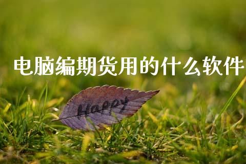 电脑编期货用的什么软件_https://cj006.lansai.wang_期货开户_第1张