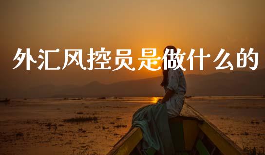 外汇风控员是做什么的_https://cj006.lansai.wang_期货开户_第1张