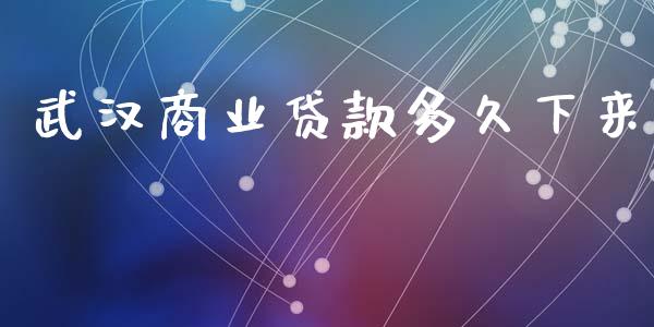 武汉商业贷款多久下来_https://cj006.lansai.wang_财经新闻_第1张
