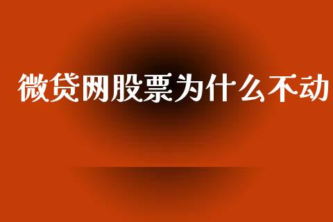 微贷网股票为什么不动_https://cj006.lansai.wang_全球市场_第1张