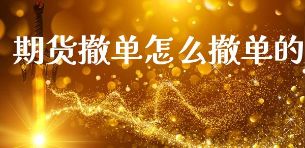 期货撤单怎么撤单的_https://cj006.lansai.wang_金融监管_第1张
