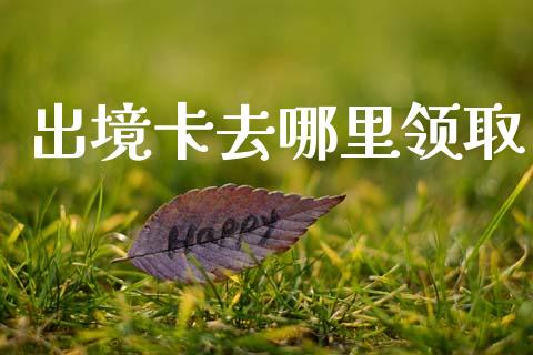 出境卡去哪里领取_https://cj006.lansai.wang_财经新闻_第1张