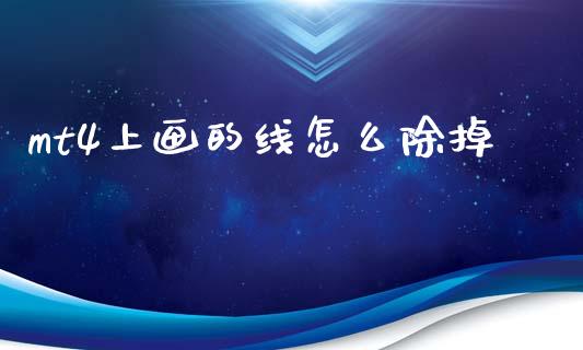 mt4上画的线怎么除掉_https://cj006.lansai.wang_财经新闻_第1张