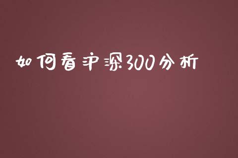 如何看沪深300分析_https://cj006.lansai.wang_外汇交易_第1张