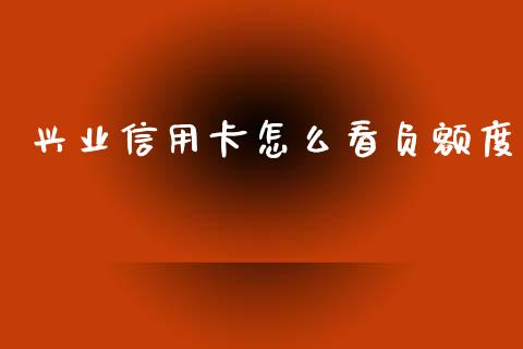 兴业信用卡怎么看负额度_https://cj006.lansai.wang_外汇交易_第1张