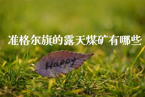 准格尔旗的露天煤矿有哪些_https://cj006.lansai.wang_外汇交易_第1张