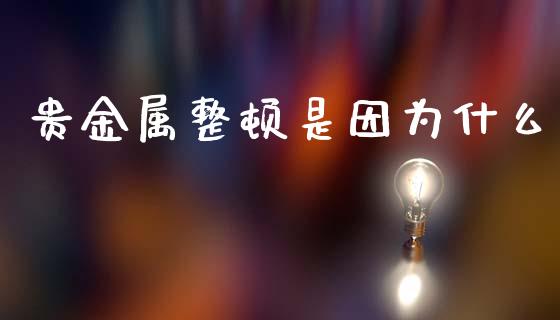 贵金属整顿是因为什么_https://cj006.lansai.wang_外汇交易_第1张