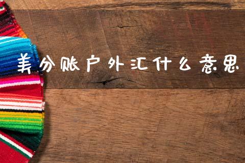 美分账户外汇什么意思_https://cj006.lansai.wang_债券资讯_第1张