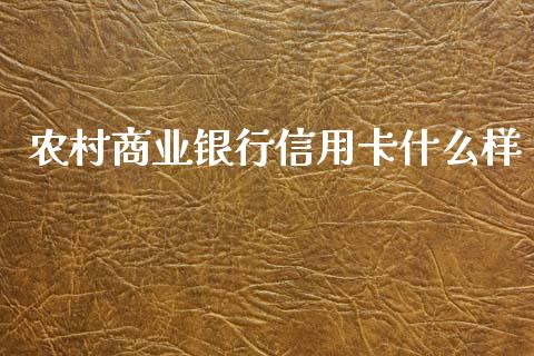 农村商业银行信用卡什么样_https://cj006.lansai.wang_债券资讯_第1张