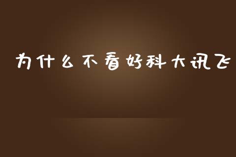 为什么不看好科大讯飞_https://cj006.lansai.wang_财经新闻_第1张