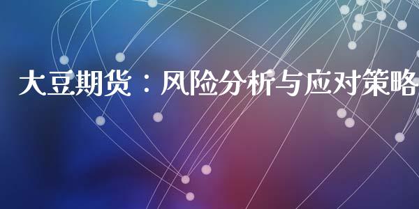 大豆期货：风险分析与应对策略_https://cj006.lansai.wang_金融监管_第1张