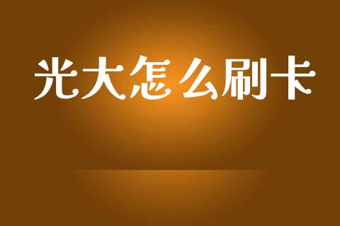 光大怎么刷卡_https://cj006.lansai.wang_期货开户_第1张