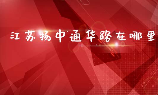江苏扬中通华路在哪里_https://cj006.lansai.wang_全球市场_第1张