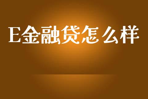 E金融贷怎么样_https://cj006.lansai.wang_金融监管_第1张