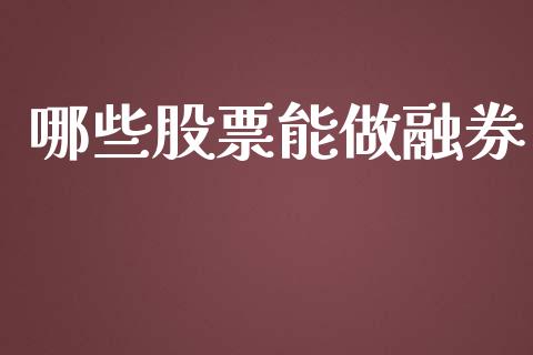 哪些股票能做融券_https://cj006.lansai.wang_外汇交易_第1张
