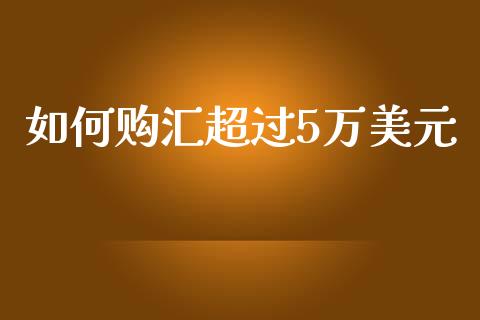 如何购汇超过5万美元_https://cj006.lansai.wang_财经新闻_第1张