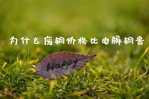为什么废铜价格比电解铜贵_https://cj006.lansai.wang_金融监管_第1张