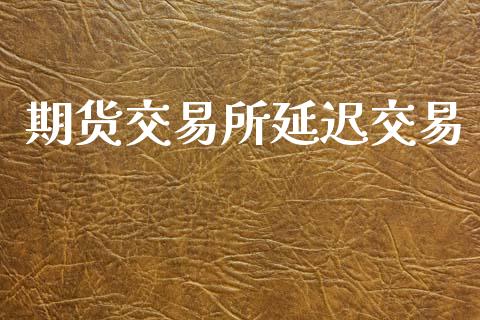 期货交易所延迟交易_https://cj006.lansai.wang_期货开户_第1张