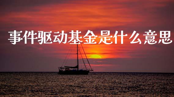 事件驱动基金是什么意思_https://cj006.lansai.wang_金融监管_第1张