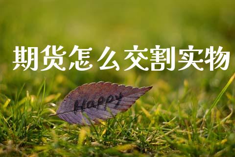 期货怎么交割实物_https://cj006.lansai.wang_债券资讯_第1张