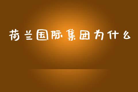 荷兰国际集团为什么_https://cj006.lansai.wang_金融监管_第1张