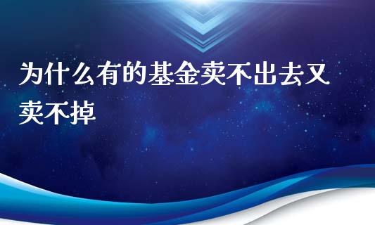 为什么有的基金卖不出去又卖不掉_https://cj006.lansai.wang_期货开户_第1张