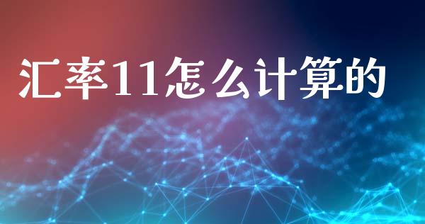 汇率11怎么计算的_https://cj006.lansai.wang_全球市场_第1张