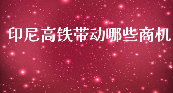 印尼高铁带动哪些商机_https://cj006.lansai.wang_金融监管_第1张
