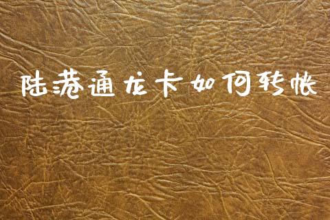 陆港通龙卡如何转帐_https://cj006.lansai.wang_期货开户_第1张