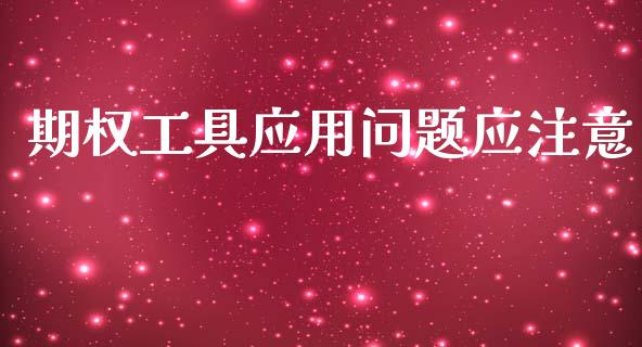 期权工具应用问题应注意_https://cj006.lansai.wang_全球市场_第1张