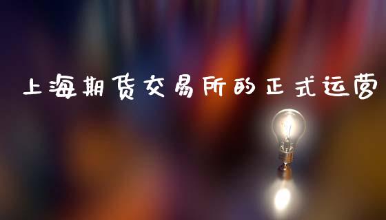 上海期货交易所的正式运营_https://cj006.lansai.wang_债券资讯_第1张