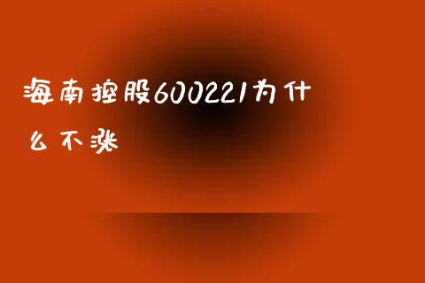 海南控股600221为什么不涨_https://cj006.lansai.wang_金融监管_第1张