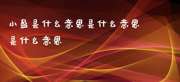 小盈是什么意思是什么意思是什么意思_https://cj006.lansai.wang_期货开户_第1张